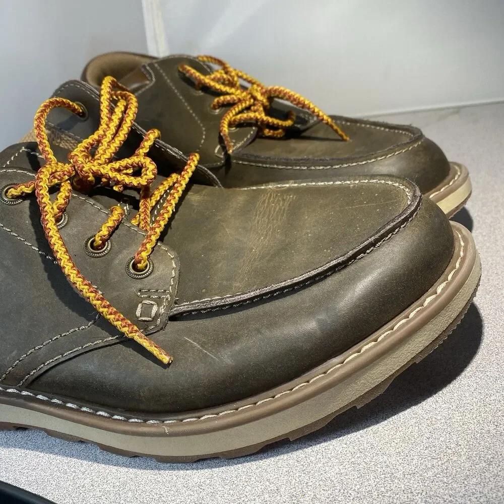 Men 9.5 Earth Spirit Shoes Brown Tie Up Casual Or Dress Emery Gelron Cushion